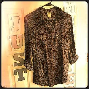 Cheetah button up shirt